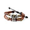 Lederhalsband Totenkopf, Lederkette Skull,leather chain Skull,chaîne en cuir Skull – Bild 6