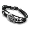 Lederhalsband Totenkopf, Lederkette Skull,leather chain Skull,chaîne en cuir Skull – Bild 4