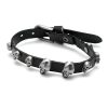 Lederhalsband Totenkopf, Lederkette Skull,leather chain Skull,chaîne en cuir Skull – Bild 2