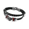 Lederhalsband Totenkopf, Lederkette Skull,leather chain Skull,chaîne en cuir Skull – Bild 5