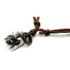 Lederhalsband Totenkopf, Lederkette Skull,leather chain Skull,chaîne en cuir Skull