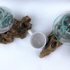 10 Liqva SM,10 Dekogläser SM,10 Wurzelholz Glasvasen SM,10 Liqvavasen SM,Gamal,root molten vase, Wurzelglas Glas Vase Kaffeebaum Liqva Vase M Gamal Vase Teak Unikat Einzelstück Holzwurzel Liqva Blumenvase, design vase SM – Bild 2