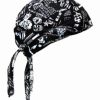 skull Bandana, Kopftuch mit Totenköpfen, Bandana Headscarf with Skulls,Pañuelo pañuelo Con Calaveras,Foulard Bandana Avec des crânes