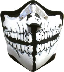 Motorrad Neopren Maske Gesicht des Todes, Biker Mask Face of death, mit Staubfilter, Mundschutz, Atemschutz – Bild 2