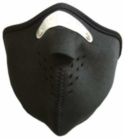 Motorrad Neopren Maske Schwarz, Biker Mask only black, mit Staubfilter, Mundschutz, Atemschutz, Atemfilter – Bild 2