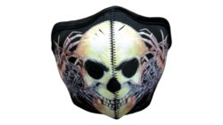 Motorrad Neopren Maske Skull, Biker Mask Skull, mit Staubfilter, Mundschutz, Atemschutz