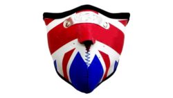 Motorrad Neopren Maske Großbritannien, Biker Mask GB, mit Staubfilter, Mundschutz, Atemschutz