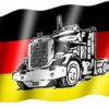 Fahne Flagge Deutschland Truck LKW, Flag of Germany with Truck