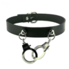 Leder Choker Handschellen Halsband Leather Choker Handcuffs Collar