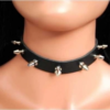 Leder Choker mit Killernieten 1,5 cm Halsband Collar with killer rivets