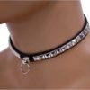 Leder Choker Pyramidennieten +Ring Halsband  Leather choker Pyramid rivets + ring – Bild 3